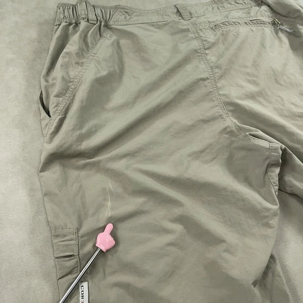Simms Fishing Pants Mens XL Beige Nylon Cargo Pockets Outdoor Hiking‎ Travel